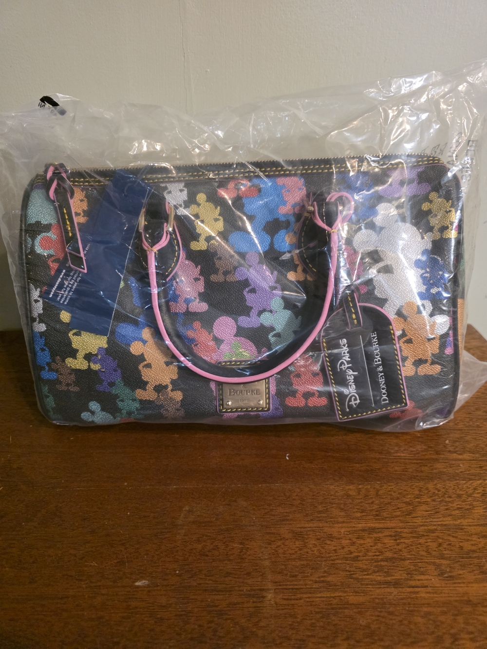 Disney Parks x Dooney & Bourke 10th Anniversary "Wonder Mickey" Barrel Satchel B